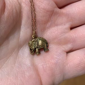 Brass Elephant Necklace